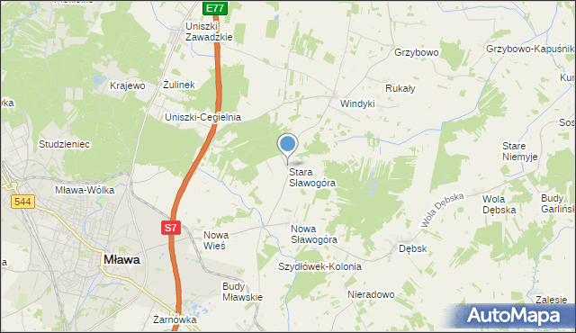 mapa Stara Sławogóra, Stara Sławogóra na mapie Targeo